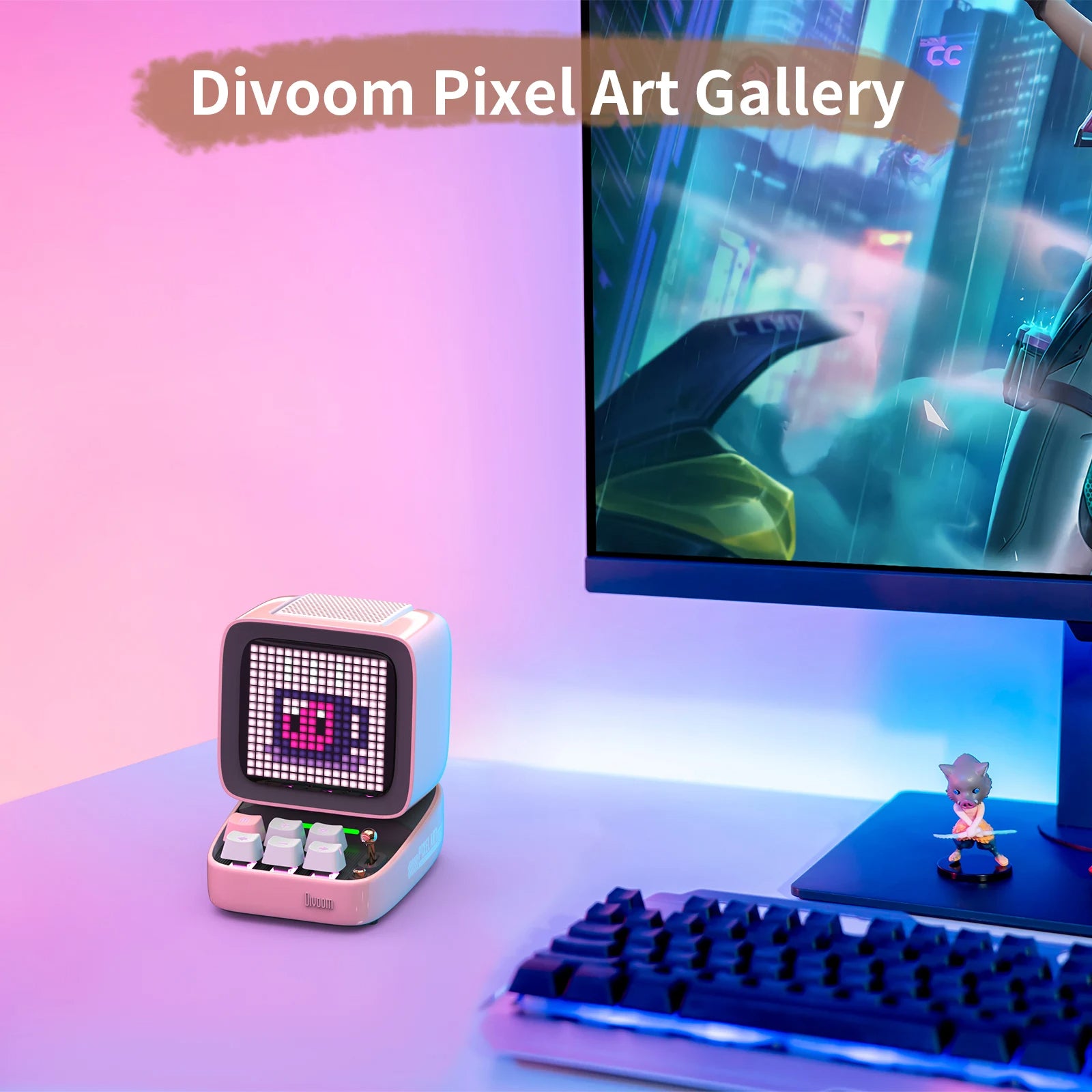 Retro Pixel Art Bluetooth Speaker – 16x16 LED Ekran z Aplikacją Divoom